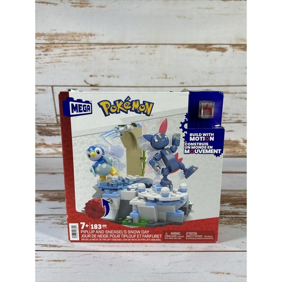 MEGA Pokemon Piplup & Sneasel's Snow Day (183 Pcs) Build With Motion (BRAND NEW) - Picture 1 of 4